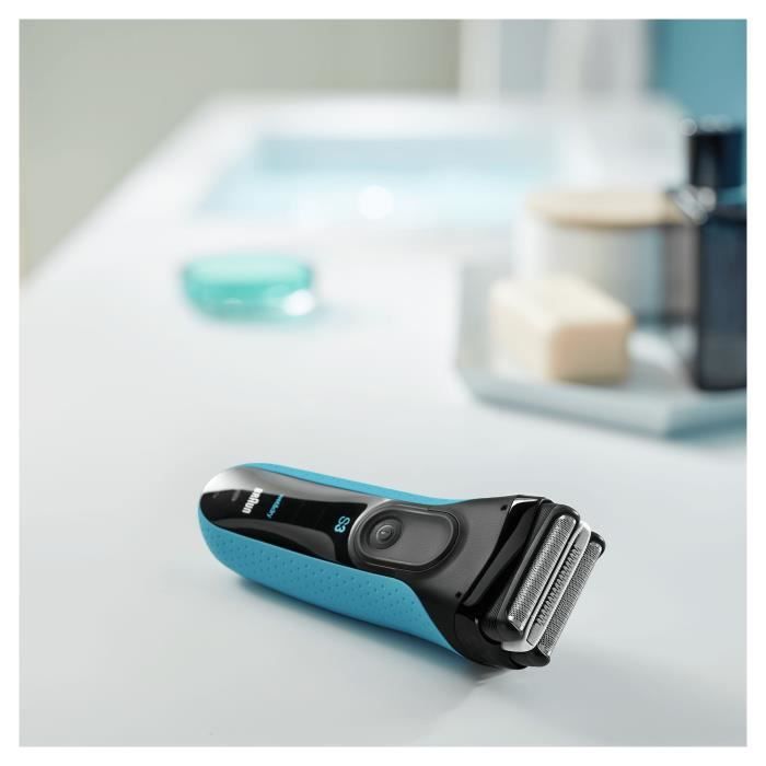 Rasoir Èlectrique BRAUN Series 3 ProSkin 3040s Wet & Dry rechargeable - Bleu