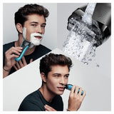 Rasoir Èlectrique barbe homme - BRAUN - Series 3 Shave & Style 3010BT - Technologie Wet & Dry - Noir / Bleu