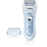 Rasoir Èlectrique BRAUN Silk-Èpil Lady Shaver 5-160 pour Femme - 3 en 1 - Sans Fil - Wet & Dry - Bleu