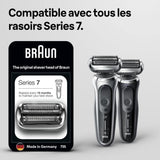 Tete de rasoir - BRAUN - Cassette Keypart Series 7 73S KP - Argent