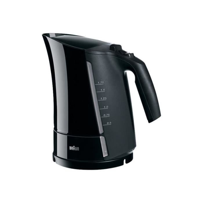 Bouilloire BRAUN WK300 - 1,7L - Noir - Chauffe ultra-rapide 45s - Filtre anti-calcaire amovible