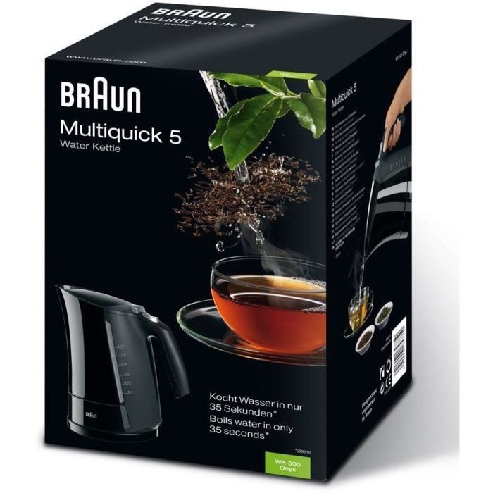 Bouilloire Èlectrique BRAUN Multiquick 5 - 1,6 L - Noir - Systeme d'Èbullition rapide