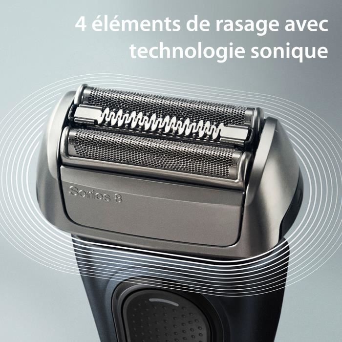 Rasoir - BRAUN - SERIES 8 8513s - 4 éléments rasage - Wet&Dry - 60 min - Noir