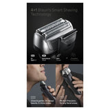 Rasoir - BRAUN - SERIES 8 8513s - 4 éléments rasage - Wet&Dry - 60 min - Noir