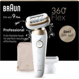 …pilateur Èlectrique - BRAUN - Silk-Èpil 9 Flex - …pilation Facile - 9-041 3D - Blanc / DorÈ