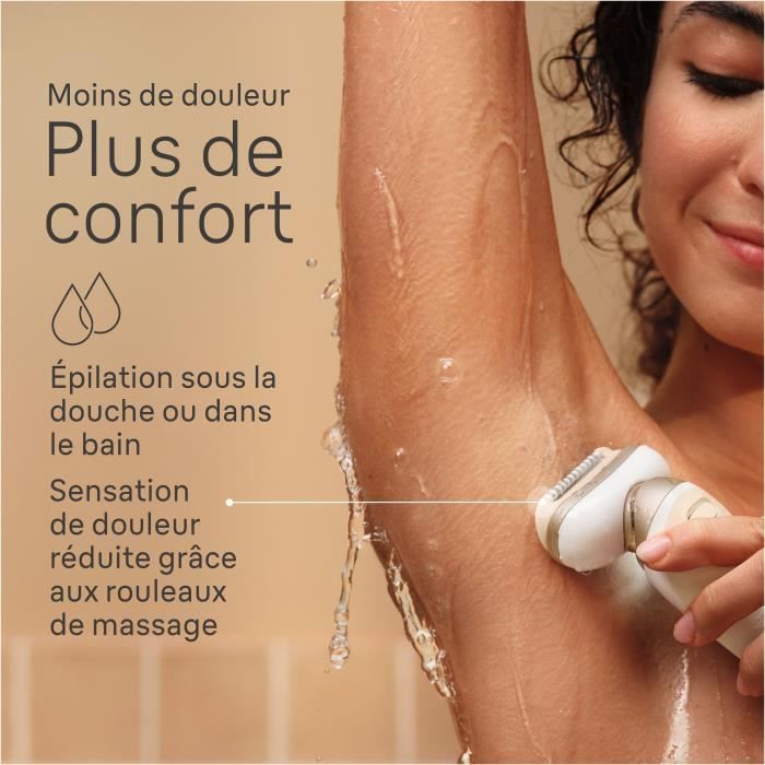 …pilateur Èlectrique - BRAUN - Silk-Èpil 9 Flex - …pilation Facile - 9-041 3D - Blanc / DorÈ