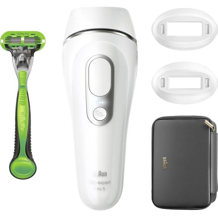 Epilateur a lumiere pulsée - BRAUN - IPL PL5145 - Blanc, vert et noir