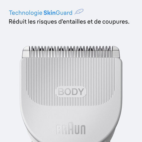 Tondeuse pour le corps - BRAUN - BG3500 - 80 min - Étanche - Gris