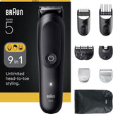 Tondeuse cheveux et barbe - Série 5-  BRAUN - AIO5540 - 120 min - 14 réglages - Noir