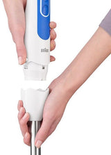 Mixeur plongeant - BRAUN - MultiQuick 3 MQ3005WH Cream - 750 W - Blanc - Bleu - Pour smoothie, gaspacho, soupe