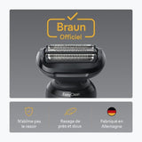 Tete de rasoir BRAUN Series 5 & 6 - 3 lames flexibles - 100 % fabriqué en Allemagne