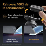 Tete de rasoir BRAUN Series 5 & 6 - 3 lames flexibles - 100 % fabriqué en Allemagne