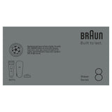 Rasoir électrique BRAUN Series 8 - Noir - Autonomie 60 minutes - Charge rapide 5 minutes