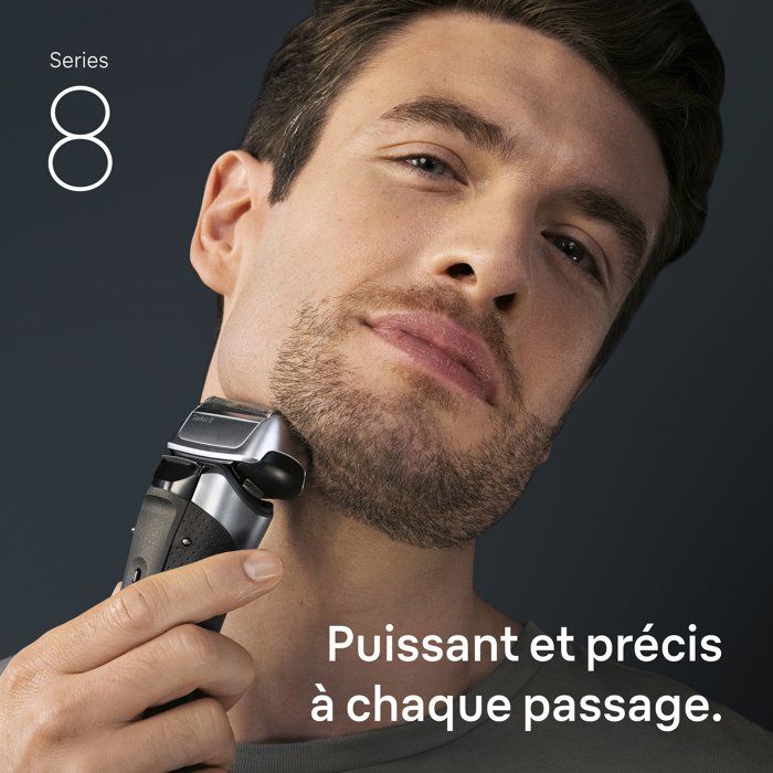 Rasoir électrique BRAUN Series 8 - Noir - Autonomie 60 minutes - Charge rapide 5 minutes