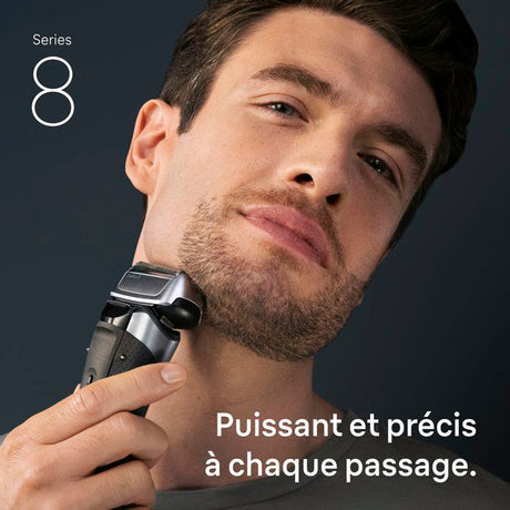 Rasoir électrique BRAUN Series 8 - Noir - Autonomie 60 minutes - Charge rapide 5 minutes