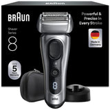 Rasoir électrique BRAUN Series 8 - Noir - Autonomie 60 minutes - Charge rapide 5 minutes