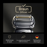 Tete de rasoir BRAUN Series 9 + - 4 éléments de coupe + tondeuse de précision - 100 % fabriqué en Allemagne