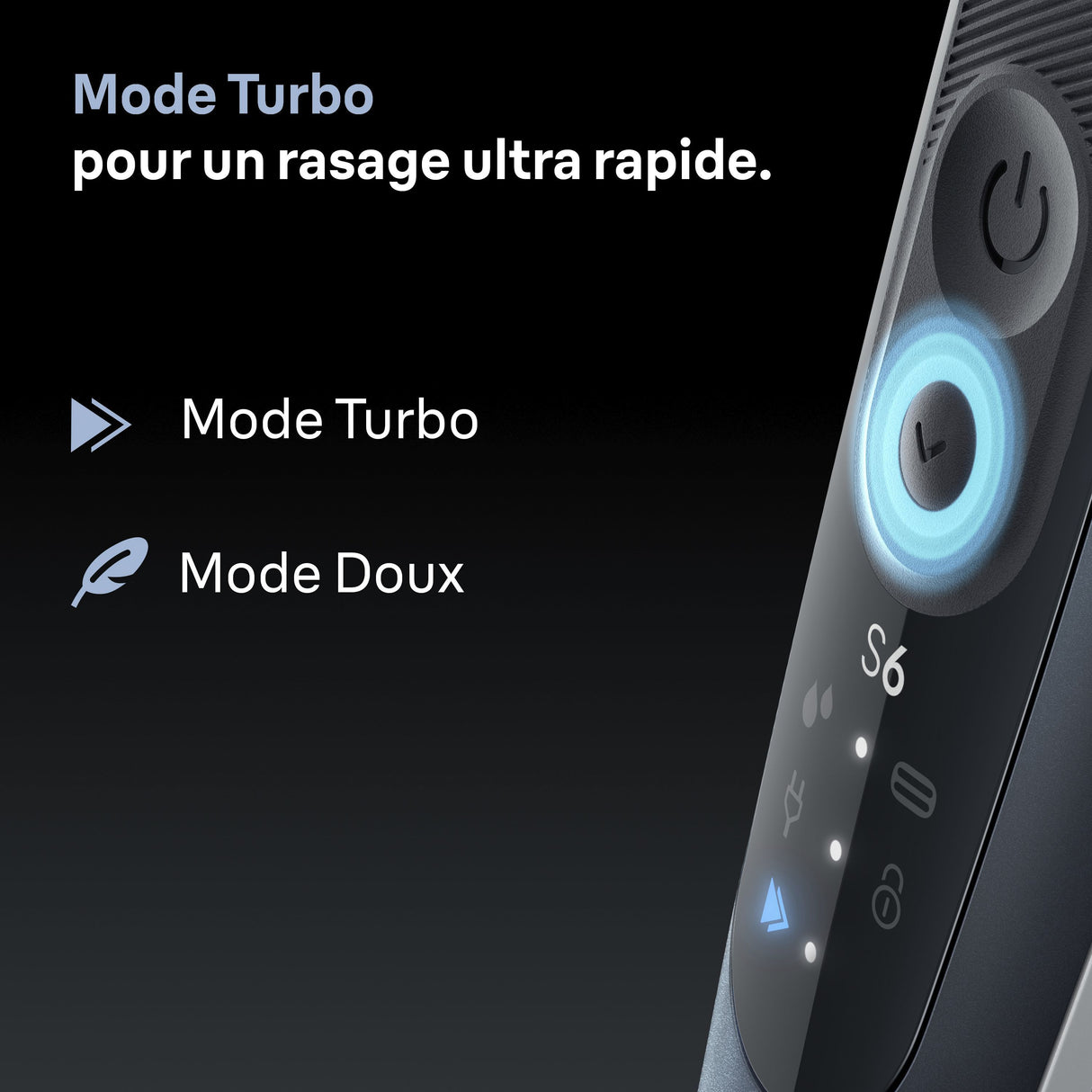 Rasoir électrique BRAUN Series 6 - Noir - Autonomie 60 minutes - Charge rapide 5 minutes