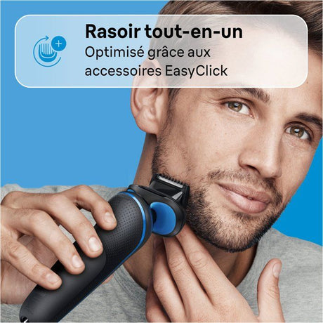 Rasoir électrique BRAUN Series 6 - Noir - Autonomie 60 minutes - Charge rapide 5 minutes