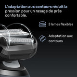 Rasoir électrique BRAUN Series 6 - Noir - Autonomie 60 minutes - Charge rapide 5 minutes