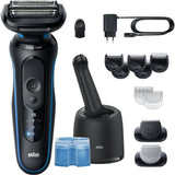 Rasoir électrique BRAUN Series 5 - Noir et bleu - Autonomie 50 minutes - Charge rapide 5 minutes