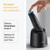 Rasoir électrique BRAUN Series 5 - Noir et bleu - Autonomie 50 minutes - Charge rapide 5 minutes