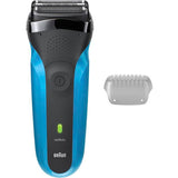 Rasoir électrique BRAUN Series 3 - Bleu et noir - Autonomie 30 minutes - Charge rapide 5 minutes