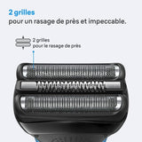 Rasoir électrique BRAUN Series 3 - Noir - Autonomie 30 minutes - Charge rapide 5 minutes
