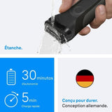 Rasoir électrique BRAUN Series 3 - Noir - Autonomie 30 minutes - Charge rapide 5 minutes