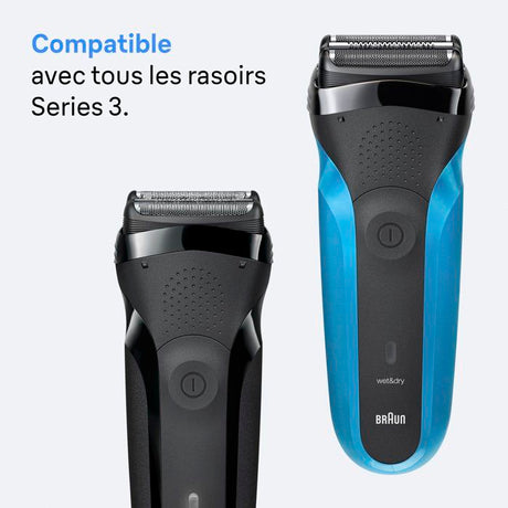 Tete de rasoir BRAUN Series 3 - 2 grilles - 100 % fabriqué en Allemagne
