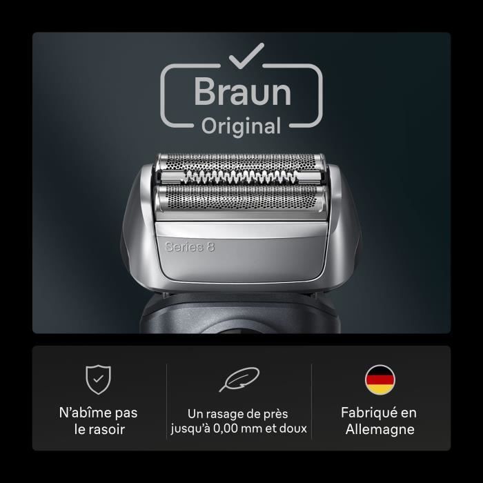 Tete de rasoir BRAUN Series 8 - 4+1 éléments - 100 % fabriqué en Allemagne