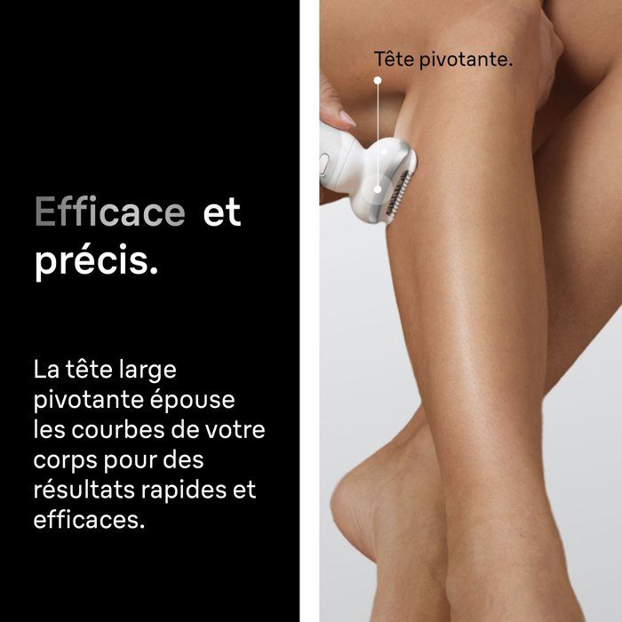 Épilateur électrique - BRAUN - SES9-030 - 2 modes - 50 min - Étanche - Blanc