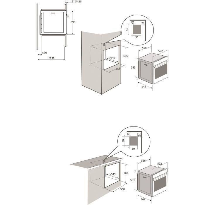 Four Èlectrique encastrable - Pyrolyse - Chaleur tournante pulsÈe - BRANDT BXP5560X - Inox - 73 L - Classe A+