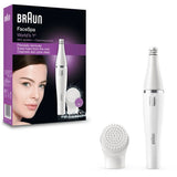 Braun FaceSpa 810 Épilateur Électrique Femme Visage et Épilation, Brosse Nettoyante, Pour Épilation et Nettoyage Du Visage