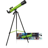 Lunette astronomique 45/600 AZ - BRESSER JUNIOR - Grossissement jusqu'a 100x - TrÈpied rÈglable en hauteur - vert