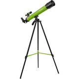 Lunette astronomique 45/600 AZ - BRESSER JUNIOR - Grossissement jusqu'a 100x - TrÈpied rÈglable en hauteur - vert