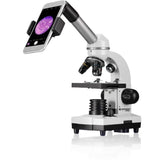 Microscope Biolux SEL avec systeme de zoom - BRESSER JUNIOR - grossissement 40x-1600x - support smartphone - coffret rigide blanc