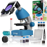 Microscope 40x-640x - BRESSER JUNIOR - …clairage LED - kit d'expÈrimentation - bleu