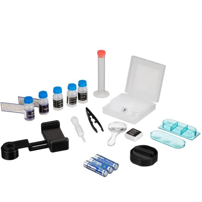 Microscope 40x-640x - BRESSER JUNIOR - …clairage LED - kit d'expÈrimentation - bleu