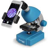 Microscope 40x-640x - BRESSER JUNIOR - …clairage LED - kit d'expÈrimentation - bleu