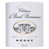 Château Le Breuil Renaissance 2018 Médoc - Vin rouge de Bordeaux