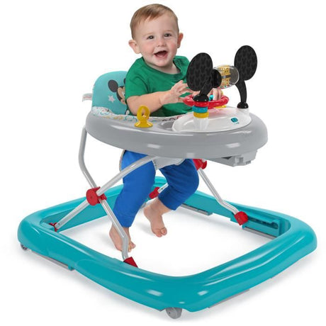 DISNEY BABY - MICKEY - Trotteur bébé évolutif et pliable 2-en-1 Jouet d'éveil amovible intégré, cadeau bébé