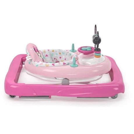 DISNEY BABY -MINNIE-Trotteur bébé fille évolutif et pliable 2-en-1  Avec jouet d'éveil amovible intégré, cadeau bébé