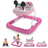 DISNEY BABY -MINNIE-Trotteur bébé fille évolutif et pliable 2-en-1  Avec jouet d'éveil amovible intégré, Cadeau Noel bébé