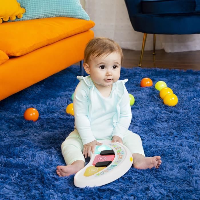 BRIGHT STARTS Trotteur bébé pliable  2 en 1 - Animaux de la Jungle, Musique et Lumieres,Cadeau Noel bébé