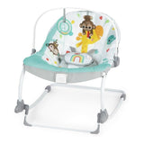 BRIGHT STARTS Transat bébé évolutif Arc-en Ciel, bleu, Vibrations apaisantes, 2 positions d'inclinaison, 0M + jusqu'a 18 kg