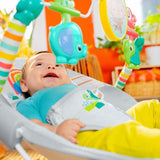 BRIGHT STARTS Transat pour bébé Animaux, Vibrations apaisantes, Arche d'éveil avec jouets interactifs, Cadeau Noel bébé