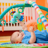 BRIGHT STARTS Tapis d'éveil bébé au sol évolutif pliable- Jungle Vert- arche avec jouets sensoriels et musicaux, miroir