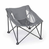 BRIGHT STARS Transat bébé pliable Gris Pop 'N Chill, pare soleil SPF +50 et sac de transport inclus