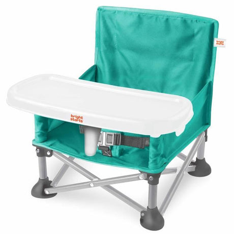 BRIGHT STARS Rehausseur de chaise fille, Vert,  pliable, nomade, de voyage, Léger et facile a nettoyer, Sac de transport inclus